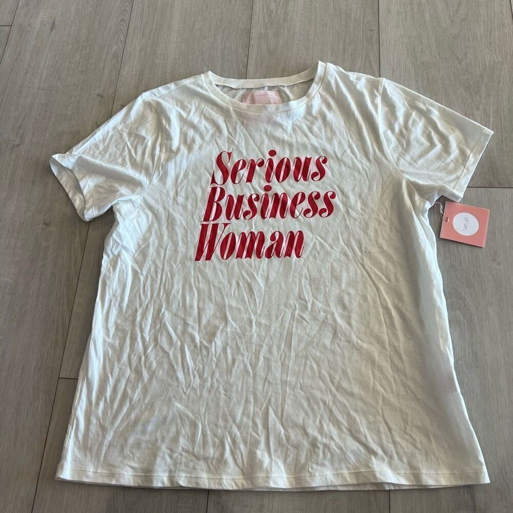 Ban.do  serious business woman shirt size Large